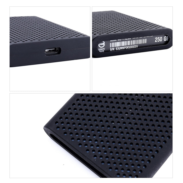 Ốp bảo vệ silicone chống trầy xước cho ổ cứng di động PT500, có lỗ thông hơi, màu đỏ, trắng, đen, xanh dương, dành cho Samsung Portable SSD T5