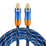 Cáp âm thanh quang học Toslink đực sang đực EMK LSYJ-A đầu kim loại mạ vàng, dài 2m, đường kính ngoài 6.0mm