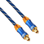 Cáp âm thanh quang học Toslink đực sang đực EMK LSYJ-A đầu kim loại mạ vàng, dài 2m, đường kính ngoài 6.0mm