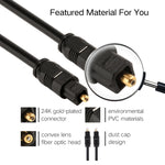 Cáp âm thanh quang học Toslink đực sang đực EMK dài 1m, đường kính ngoài 4.0mm