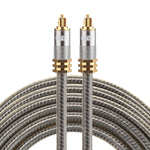 Cáp âm thanh quang học kỹ thuật số Toslink đực sang đực đầu kim loại mạ vàng EMK YL-A 3m OD8.0mm, chiều dài: 3m