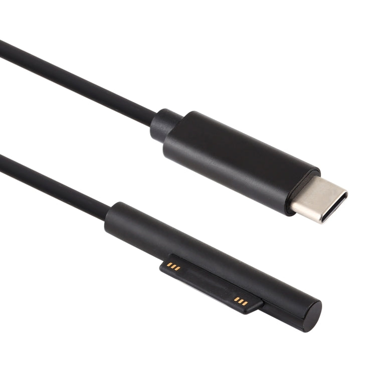 Cáp sạc nguồn laptop USB-C / Type-C đầu nam châm 6 chân cho Microsoft Surface Pro 7 / 6 / 5, chiều dài cáp: khoảng 1.5m, dành cho Microsoft Surface Pro 7 / 6 / 5