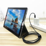 Cáp sạc nguồn laptop USB-C / Type-C đầu nam châm 6 chân cho Microsoft Surface Pro 7 / 6 / 5, chiều dài cáp: khoảng 1.5m, dành cho Microsoft Surface Pro 7 / 6 / 5