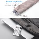 Giá đỡ nâng cao laptop hợp kim nhôm gập gọn di động tản nhiệt máy tính, kích thước: 24x16.5x5.5cm