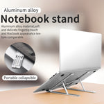 Giá đỡ nâng cao laptop hợp kim nhôm gập gọn di động tản nhiệt máy tính, kích thước: 24x16.5x5.5cm