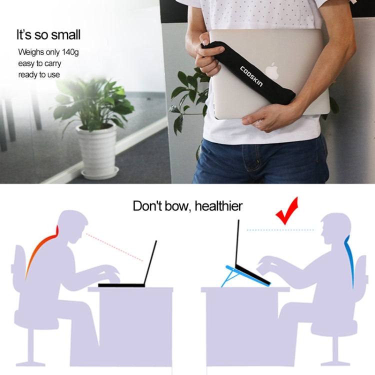 Giá đỡ mở rộng chiều cao laptop hợp kim nhôm có thể gập, giá đỡ tản nhiệt máy tính xách tay di động, kích thước: 24.5x3.3x2.8cm