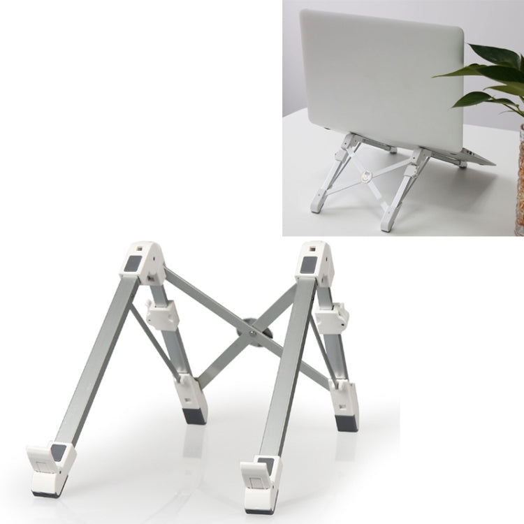 Giá đỡ mở rộng chiều cao laptop hợp kim nhôm có thể gập, giá đỡ tản nhiệt máy tính xách tay di động, kích thước: 24.5x3.3x2.8cm