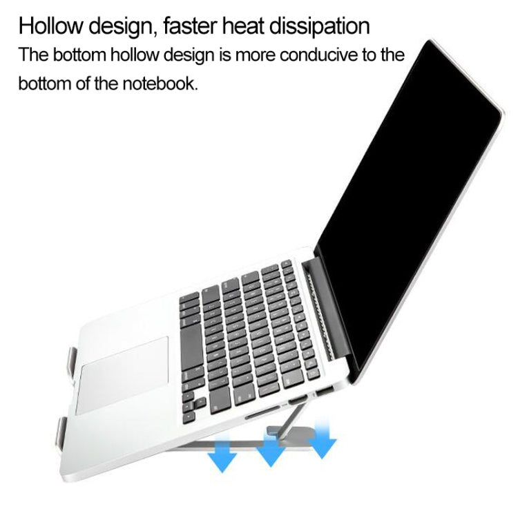 Giá đỡ mở rộng chiều cao laptop có thể gập, giá đỡ tản nhiệt máy tính xách tay di động, kích thước: 22.3x23.5x1.3cm