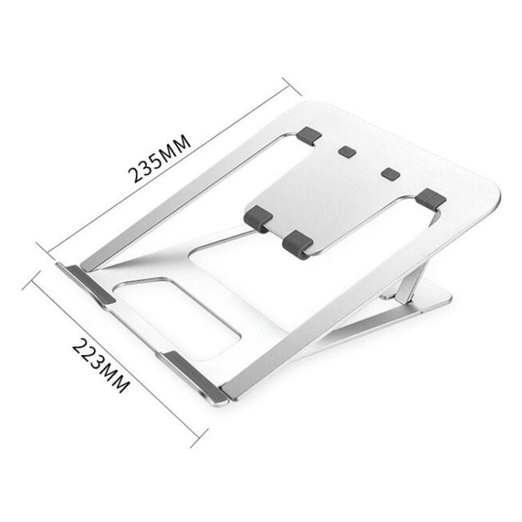 Giá đỡ mở rộng chiều cao laptop có thể gập, giá đỡ tản nhiệt máy tính xách tay di động, kích thước: 22.3x23.5x1.3cm