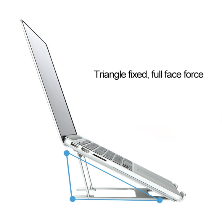 Giá đỡ mở rộng chiều cao laptop có thể gập, giá đỡ tản nhiệt máy tính xách tay di động, kích thước: 22.3x23.5x1.3cm
