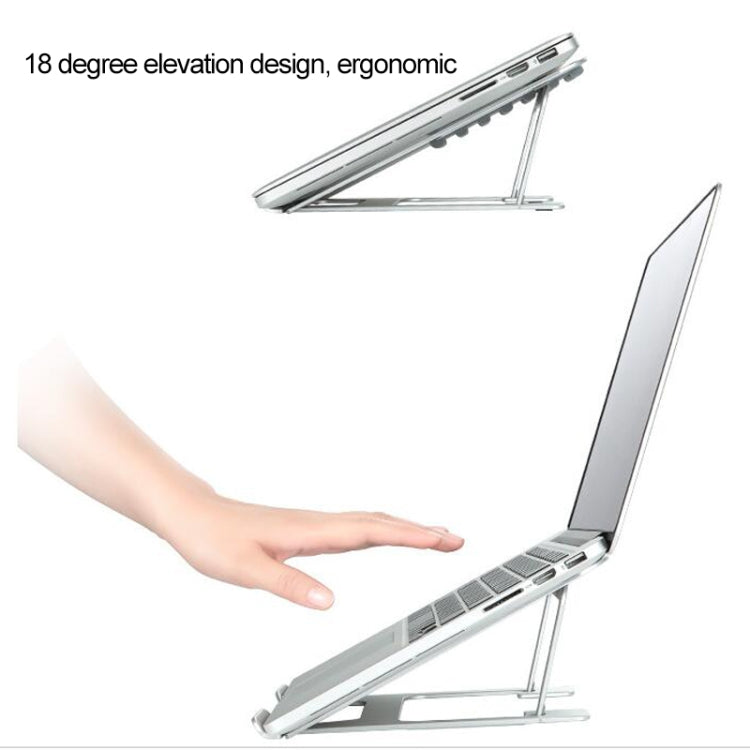 Giá đỡ mở rộng chiều cao laptop có thể gập, giá đỡ tản nhiệt máy tính xách tay di động, kích thước: 22.3x23.5x1.3cm