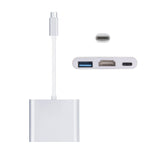 Cáp chuyển đổi USB-C / Type-C 3.1 đực sang USB-C / Type-C 3.1 cái & HDMI cái & USB 3.0 cái, Type-C+USB+HDMI (J), Type-C+USB+HDMI (G), Type-C+USB+HDMI (B), Type-C+USB+HDMI (S)