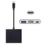 Cáp chuyển đổi USB-C / Type-C 3.1 đực sang USB-C / Type-C 3.1 cái & HDMI cái & USB 3.0 cái, Type-C+USB+HDMI (J), Type-C+USB+HDMI (G), Type-C+USB+HDMI (B), Type-C+USB+HDMI (S)