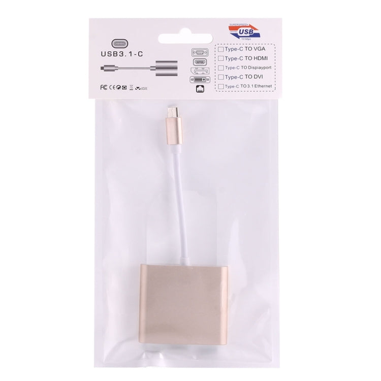 Cáp chuyển đổi USB-C / Type-C 3.1 đực sang USB-C / Type-C 3.1 cái & HDMI cái & USB 3.0 cái, Type-C+USB+HDMI (J), Type-C+USB+HDMI (G), Type-C+USB+HDMI (B), Type-C+USB+HDMI (S)