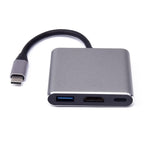 Bộ chuyển đổi V125 USB-C / Type-C đực sang PD + HDMI + USB 3.0 cái 3 trong 1