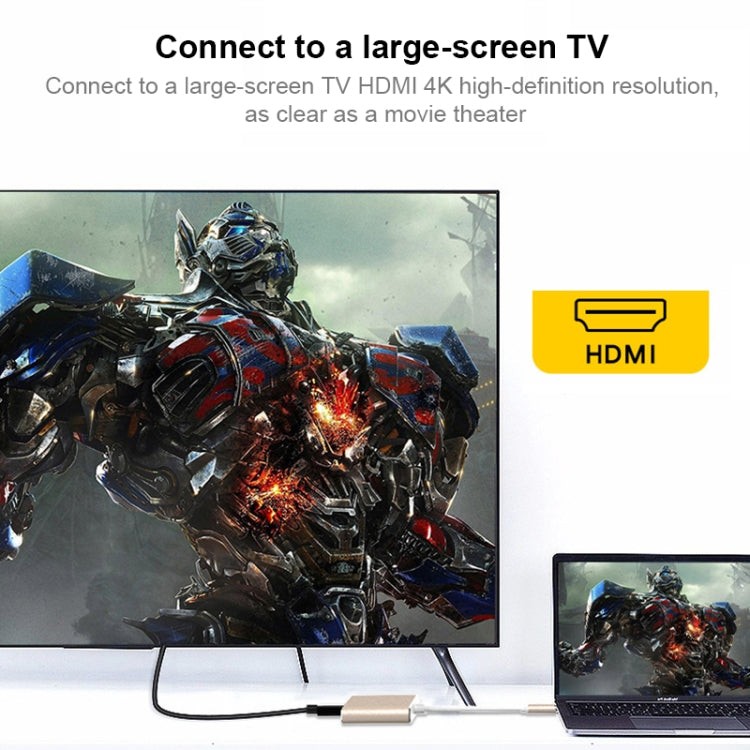 Bộ chuyển đổi V125 USB-C / Type-C đực sang PD + HDMI + USB 3.0 cái 3 trong 1