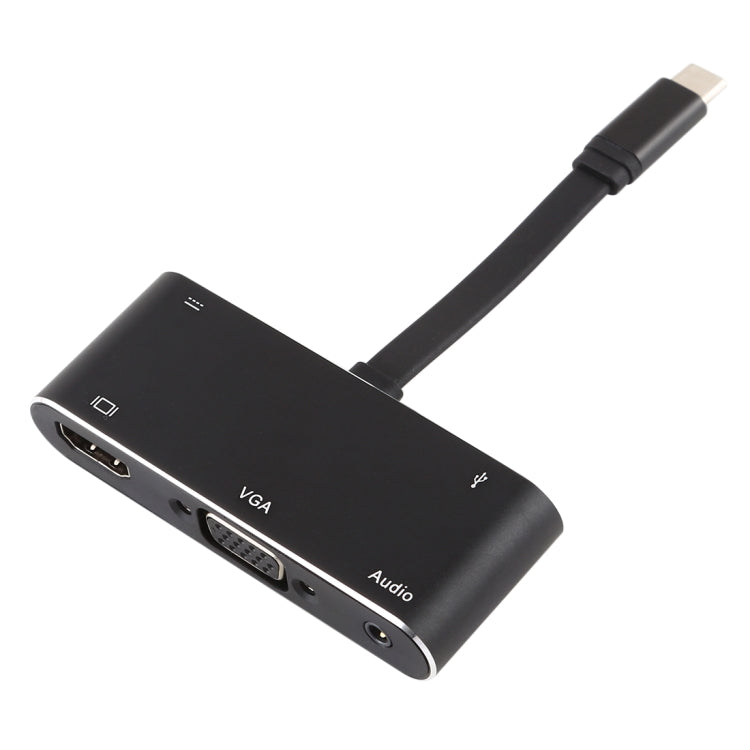 Bộ chuyển đổi V126 USB-C / Type-C đực sang PD + HDMI + VGA + Audio + USB 3.0 cái 5 trong 1