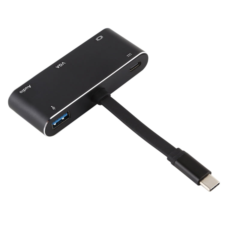 Bộ chuyển đổi V126 USB-C / Type-C đực sang PD + HDMI + VGA + Audio + USB 3.0 cái 5 trong 1