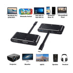Bộ chuyển đổi V126 USB-C / Type-C đực sang PD + HDMI + VGA + Audio + USB 3.0 cái 5 trong 1