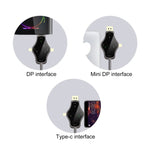 Cáp chuyển đổi video D65A 1.8m DisplayPort vào & Mini DP vào & USB-C / Type-C vào sang HDMI 4K, D65A