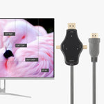 Cáp chuyển đổi video D65A 1.8m DisplayPort vào & Mini DP vào & USB-C / Type-C vào sang HDMI 4K, D65A
