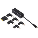 Bộ chuyển đổi nguồn laptop 65W USB-C / Type-C sang bộ chuyển đổi nguồn 6 trong 1