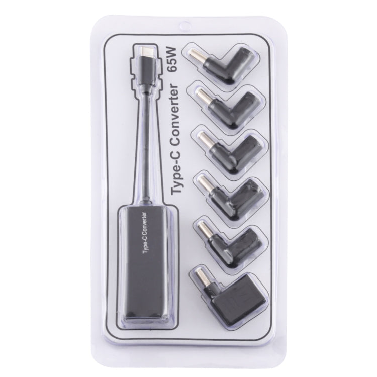 Bộ chuyển đổi nguồn laptop 65W USB-C / Type-C sang bộ chuyển đổi nguồn 6 trong 1