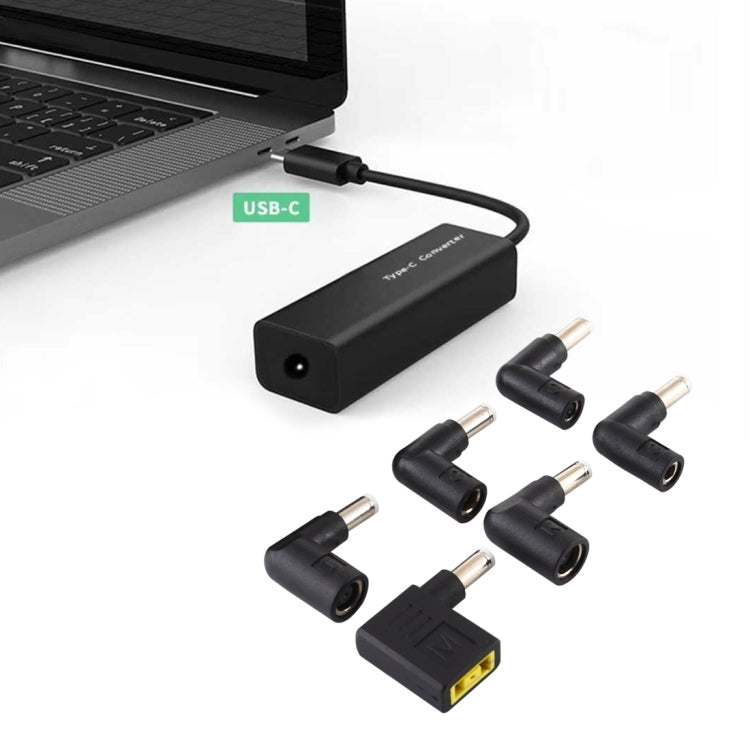 Bộ chuyển đổi nguồn laptop 65W USB-C / Type-C sang bộ chuyển đổi nguồn 6 trong 1