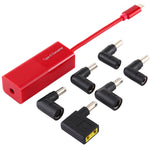 Bộ chuyển đổi nguồn laptop 65W USB-C / Type-C sang bộ chuyển đổi nguồn 6 trong 1