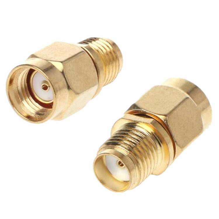 Đầu chuyển thẳng mạ vàng RP-SMA đực sang SMA cái, Đầu chuyển thẳng RP-SMA đực sang SMA cái