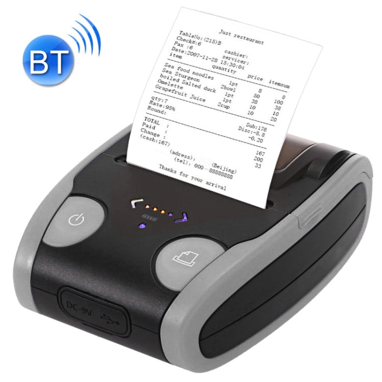 Máy in hóa đơn nhiệt Bluetooth POS di động QS-5806, mã QS-5806-E, QS-5806-H, đường kính 58mm