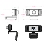 Webcam Aoni C33 làm đẹp FHD 1080P IPTV hội nghị truyền hình, giảng dạy, phát trực tiếp máy tính có micro, cắm là chạy, C33