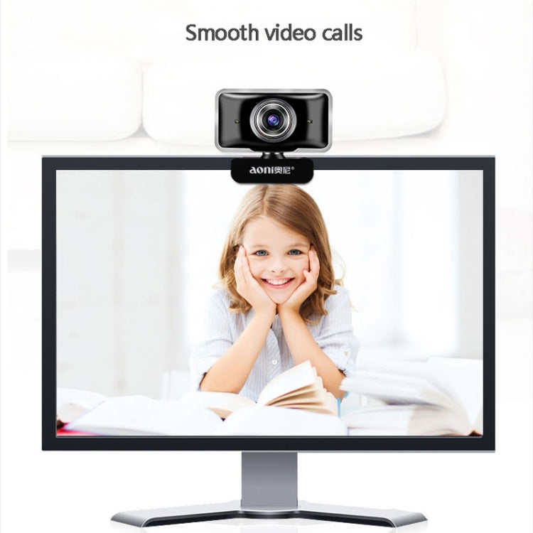 Webcam máy tính Aoni C11 720P góc rộng 150 độ lấy nét thủ công HD có micro, C11