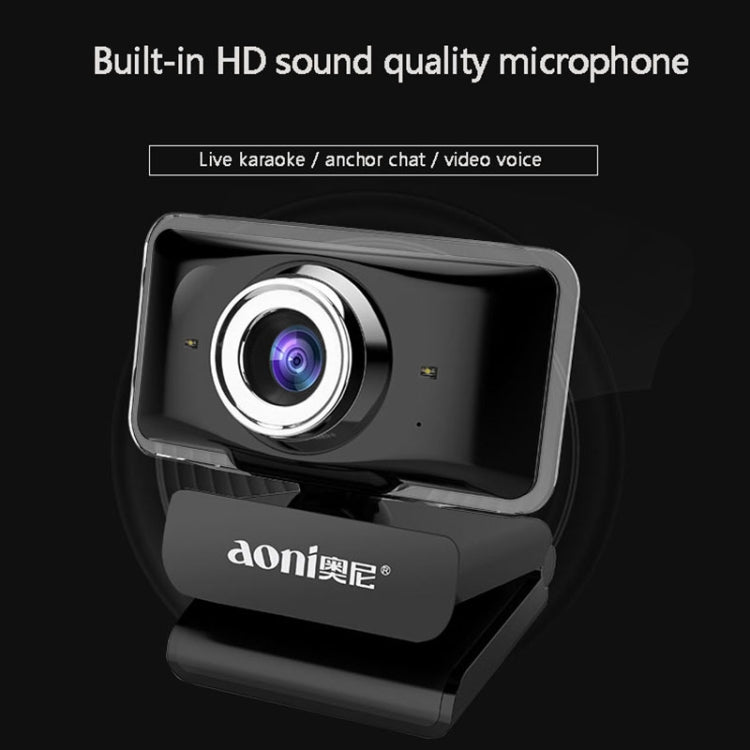 Webcam máy tính Aoni C11 720P góc rộng 150 độ lấy nét thủ công HD có micro, C11