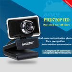 Webcam máy tính Aoni C11 720P góc rộng 150 độ lấy nét thủ công HD có micro, C11