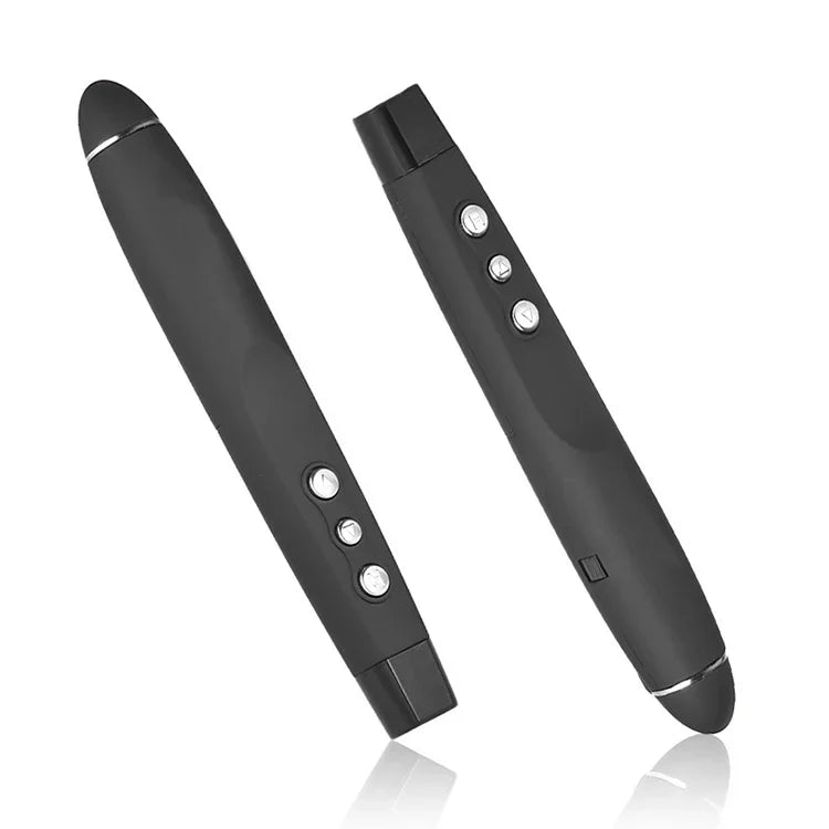 Bút trình chiếu laser không dây 2.4GHz PowerPoint, bút trình chiếu đa phương tiện không dây có đầu thu USB, khoảng cách điều khiển từ xa: 30m, 30m
