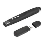 Bút trình chiếu laser không dây 2.4GHz PowerPoint, bút trình chiếu đa phương tiện không dây có đầu thu USB, khoảng cách điều khiển từ xa: 30m, 30m