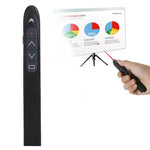 XM930 Bút lật trang trình chiếu PowerPoint laser không dây 2.4GHz Bút trình chiếu đa phương tiện không dây với đầu thu USB, Hỗ trợ cảnh báo pin yếu, Khoảng cách điều khiển từ xa: 100m, 100m Trắng, 100m Đen