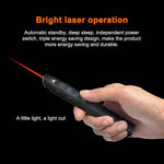 XM930 Bút lật trang trình chiếu PowerPoint laser không dây 2.4GHz Bút trình chiếu đa phương tiện không dây với đầu thu USB, Hỗ trợ cảnh báo pin yếu, Khoảng cách điều khiển từ xa: 100m, 100m Trắng, 100m Đen