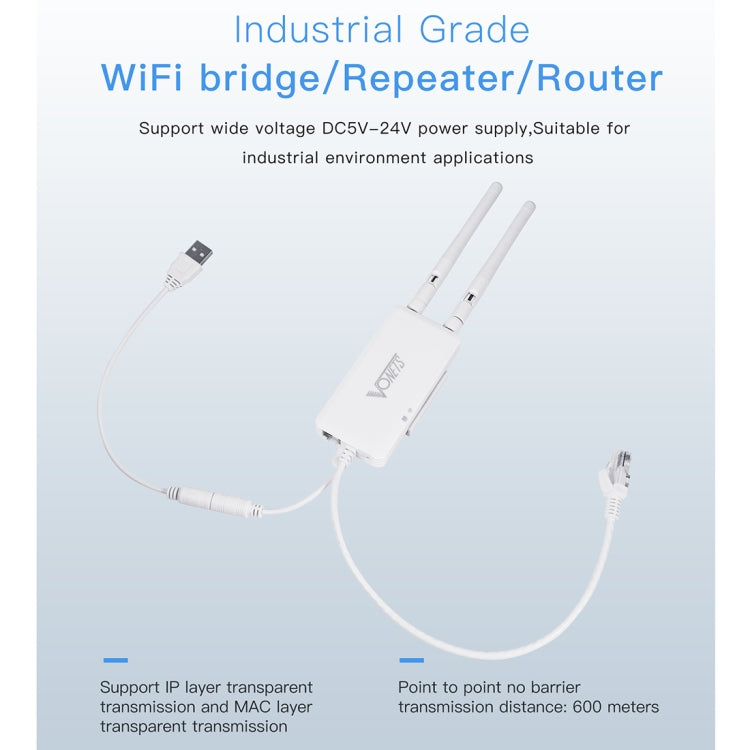 VONETS VAP11S bộ lặp WiFi mini 2.4G 300Mbps với 2 ăng-ten, VAP11S