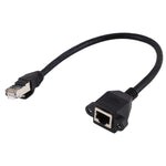 Cáp mở rộng khóa vít gắn bảng mạng RJ45 cái sang đực CATE5, Chiều dài: 0.3m, 0.3m