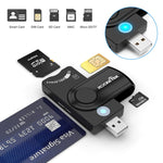 Đầu đọc thẻ đa năng ROCKETEK CR310 USB 3.0 + thẻ TF + thẻ SD + thẻ SIM + thẻ thông minh, USB 3.0