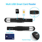 Đầu đọc thẻ đa năng ROCKETEK CR310 USB 3.0 + thẻ TF + thẻ SD + thẻ SIM + thẻ thông minh, USB 3.0