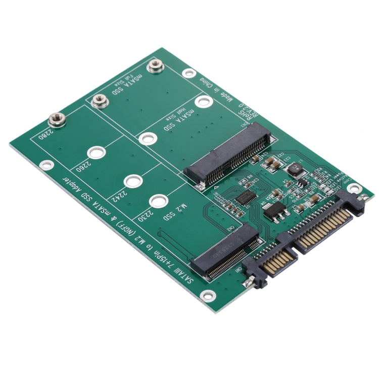 Bộ chuyển đổi M.2 NGFF & mSATA SSD sang SATA III 7+15 chân, SSD sang SATA III