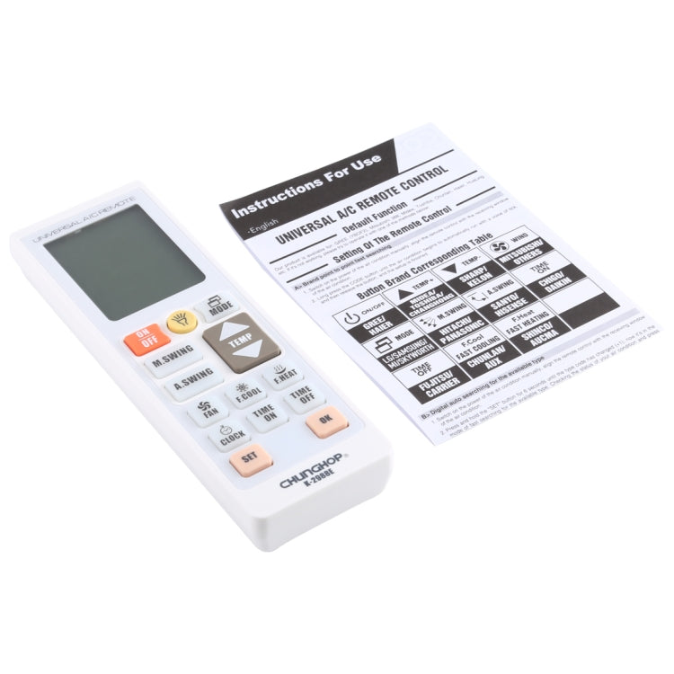 Điều khiển điều hòa đa năng Chunghop K-2988E có đèn pin