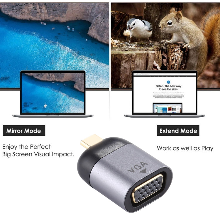 Bộ chuyển đổi đầu đực Type-C sang đầu cái VGA DB15P
