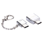 Bộ chuyển đổi kim loại Micro USB cái sang USB-C / Type-C đực + USB 2.0 cái sang USB-C / Type-C đực
