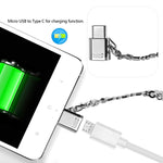 Bộ chuyển đổi kim loại Micro USB cái sang USB-C / Type-C đực + USB 2.0 cái sang USB-C / Type-C đực