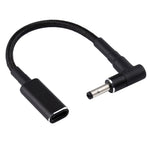 Cáp bện nylon PD 100W 18.5-20V đầu gập 4.0 x 1.35mm sang USB-C / Type-C