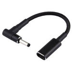 Cáp bện nylon PD 100W 18.5-20V đầu gập 4.0 x 1.35mm sang USB-C / Type-C